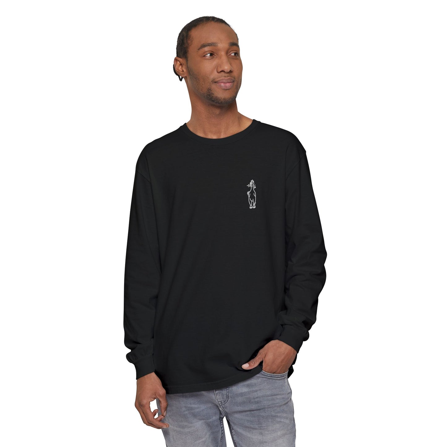 Westie Merch Unisex Garment-dyed Long Sleeve T-Shirt