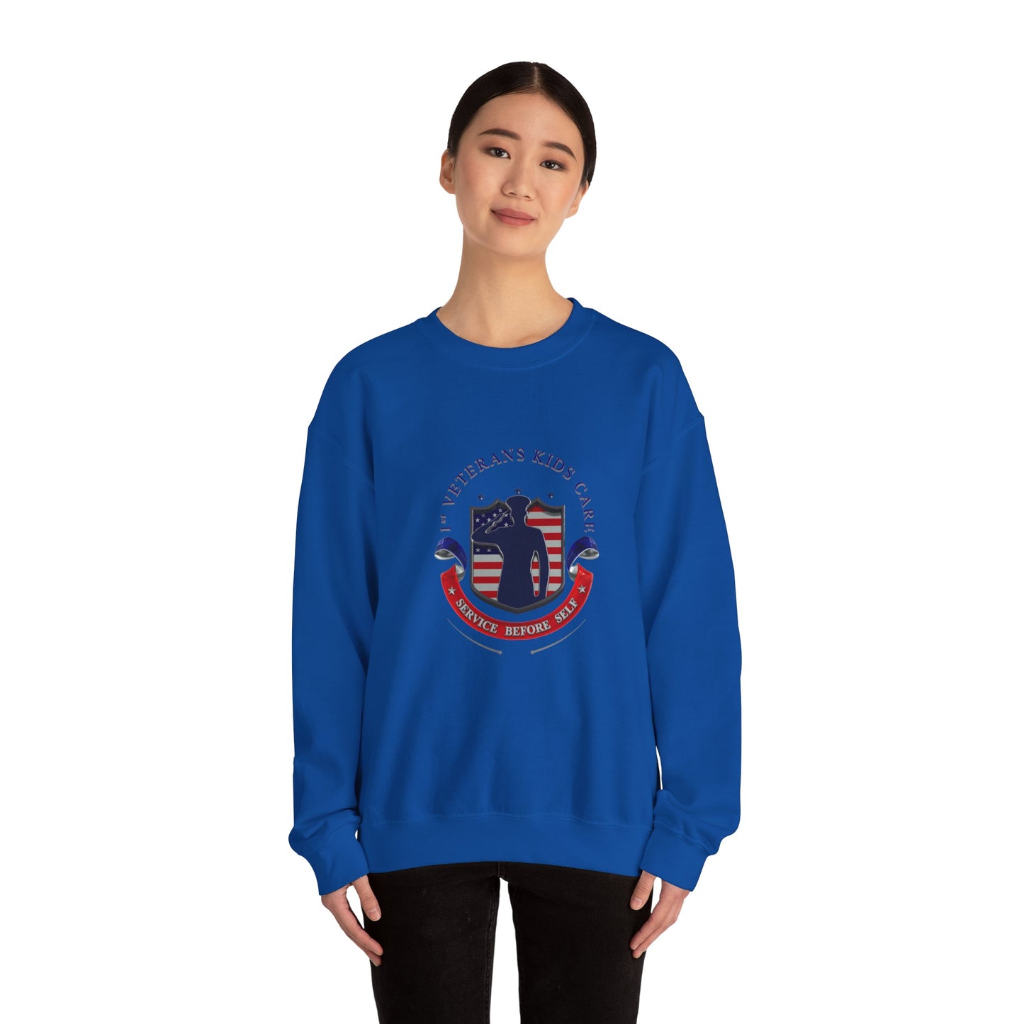 1st Veterans Kids Care Unisex Heavy Blend™ Crewneck Sweatshirt