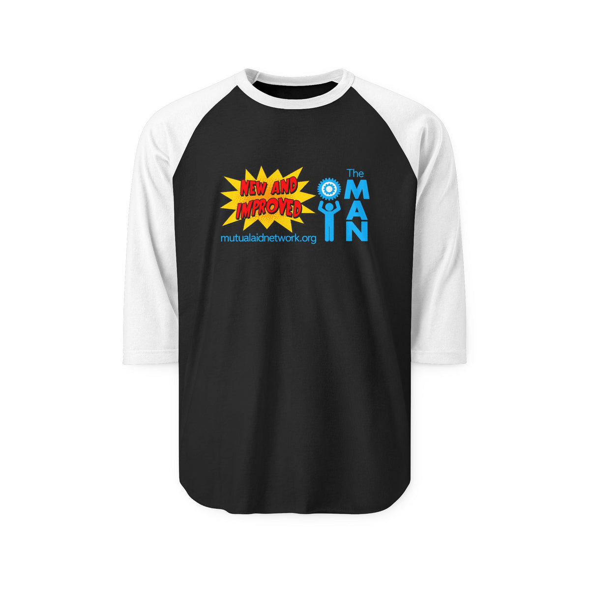 Mutual Aid Network - Unisex Three-Quarter Sleeve Raglan Shirt