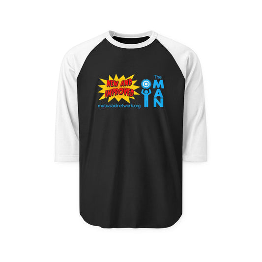 Mutual Aid Network - Unisex Three-Quarter Sleeve Raglan Shirt