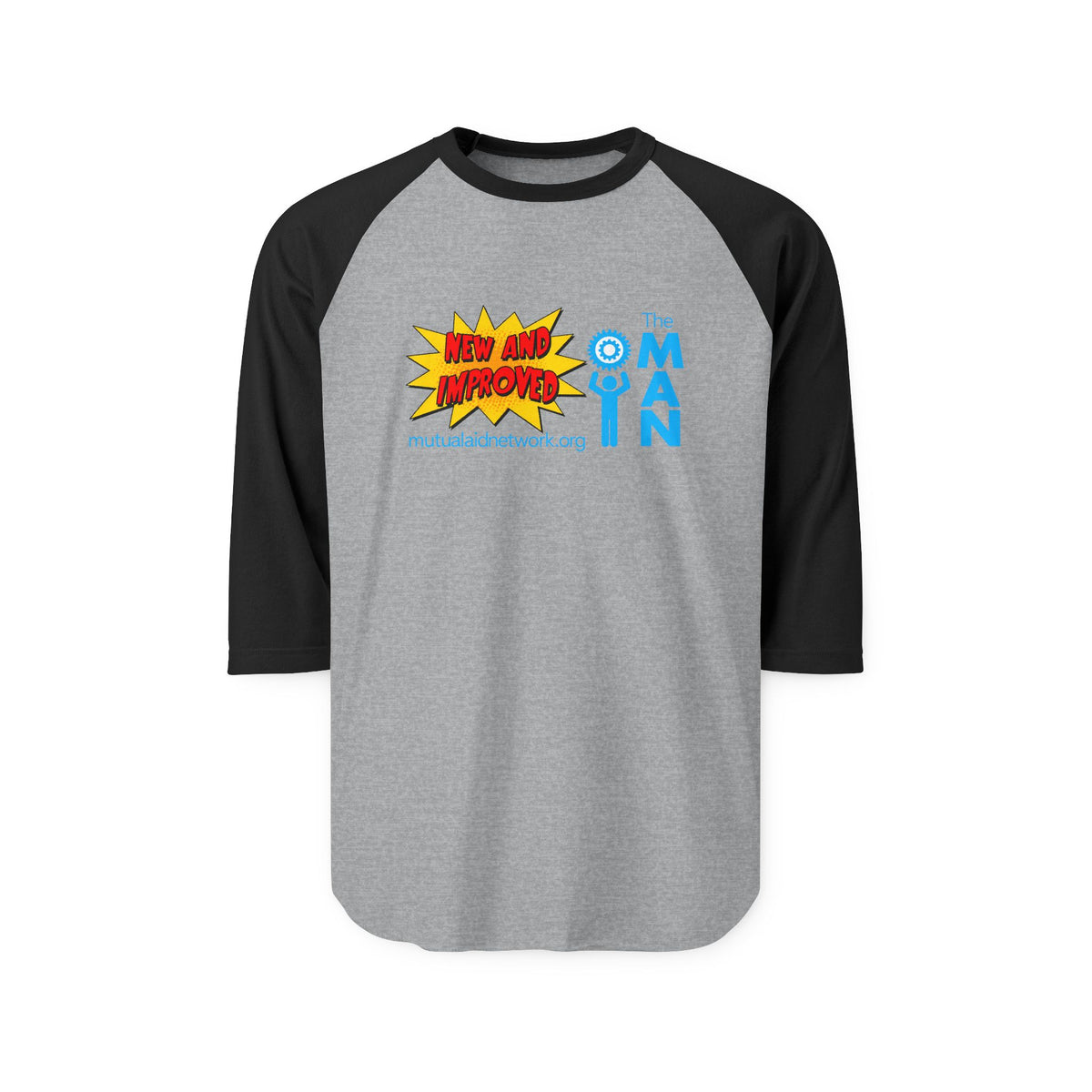 Mutual Aid Network - Unisex Three-Quarter Sleeve Raglan Shirt