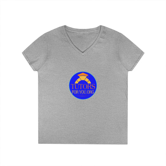 Tutors For You Ladies' V-Neck T-Shirt