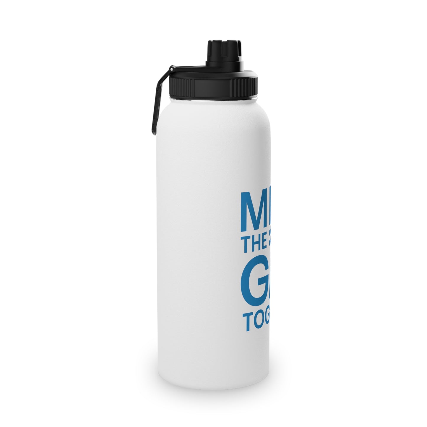 Mind The Gap Together Stainless Steel Water Bottle, Sports Lid (32oz)