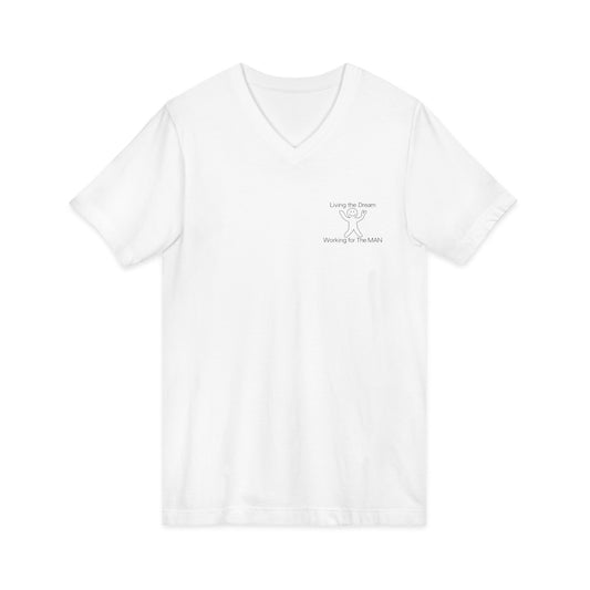 Mutual Aid Network Human Unisex Jersey Short Sleeve V-Neck Tee