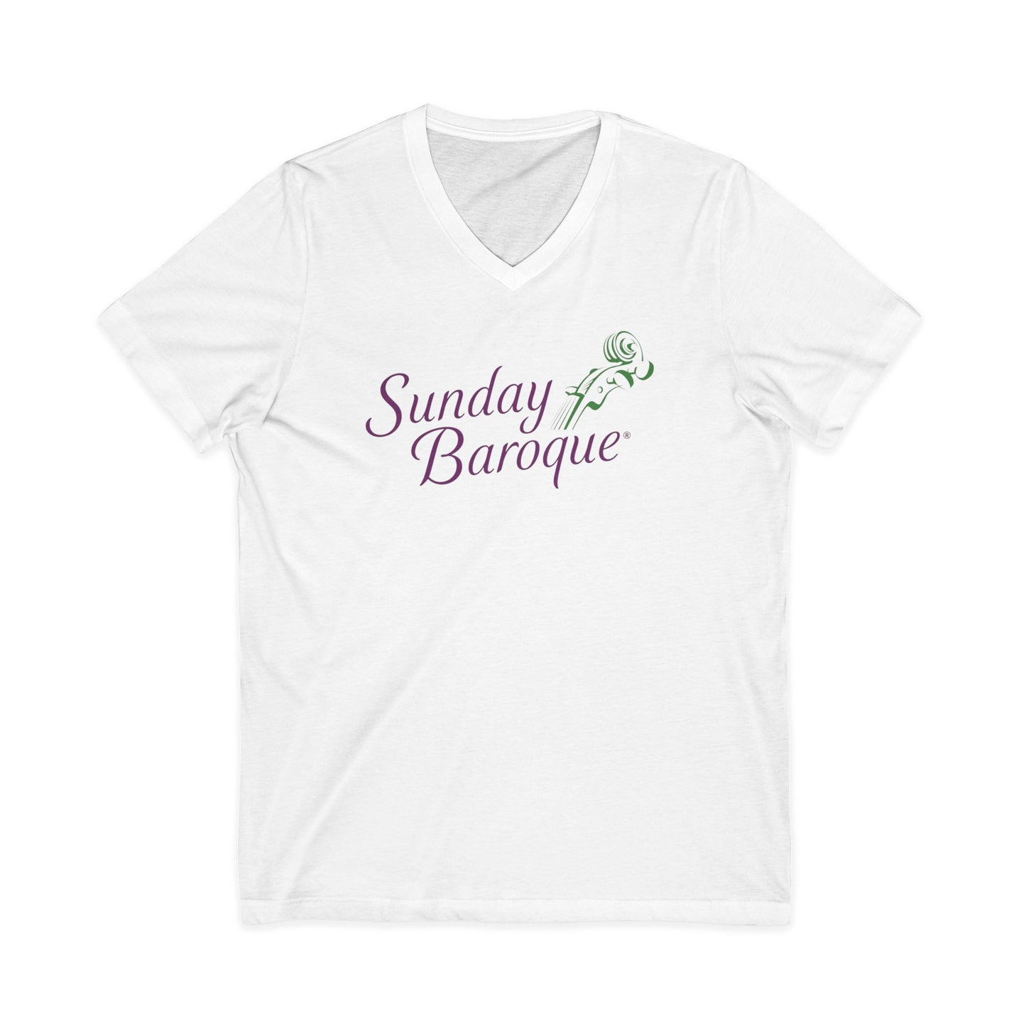 Sunday Baroque Unisex Jersey Short Sleeve V-Neck Tee