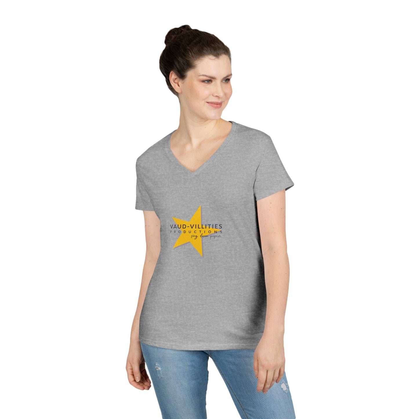 Vaud-Villities Productions Ladies' V-Neck T-Shirt