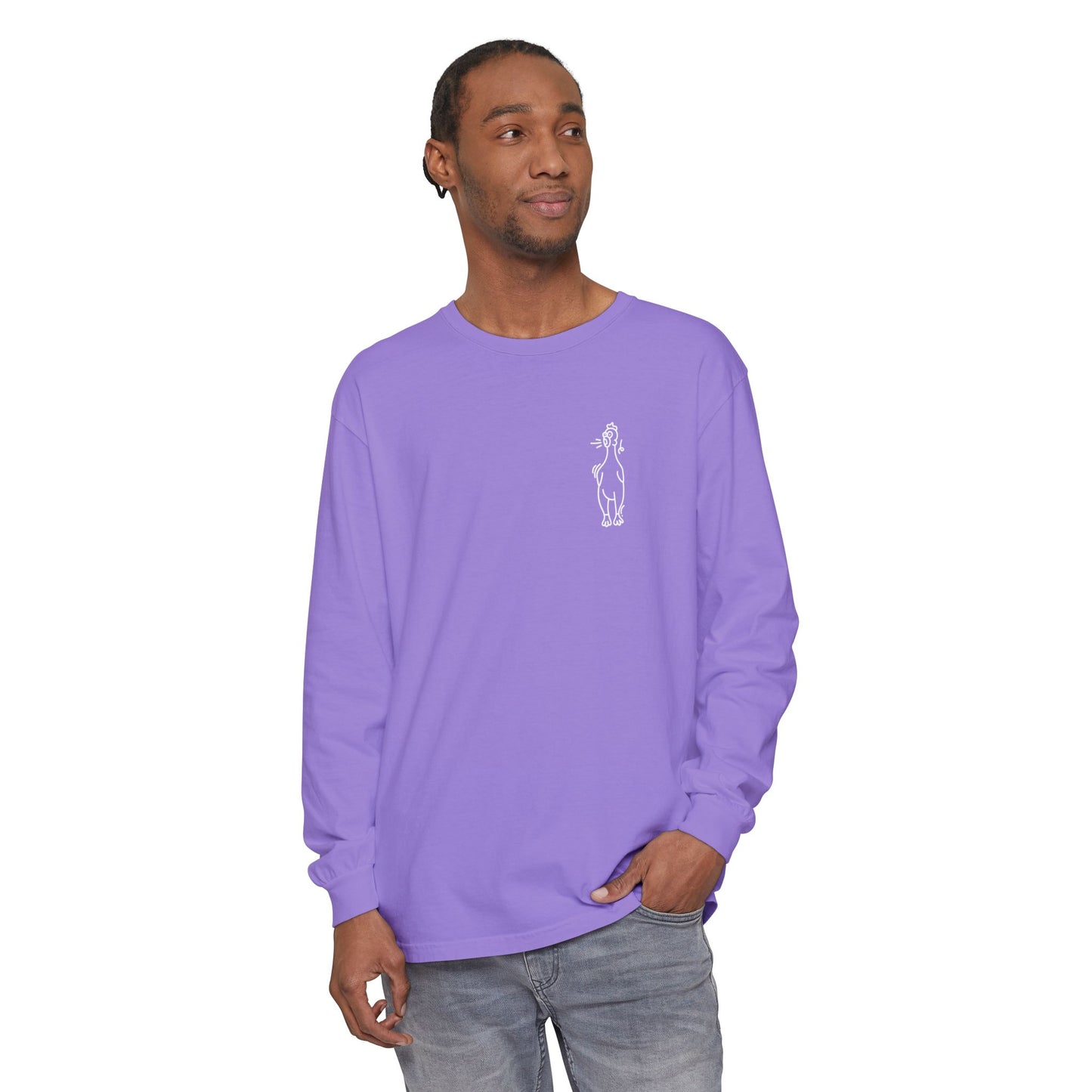 Westie Merch Unisex Garment-dyed Long Sleeve T-Shirt