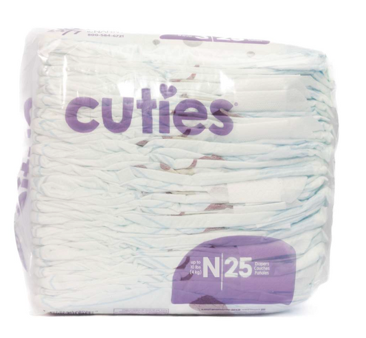 Cuties Diapers 200 Diapers 200/Case (Size 0-7 available)