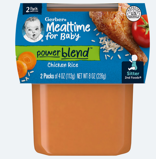 Gerber Mealtime Power Blend Chicken and Ric (8 count)