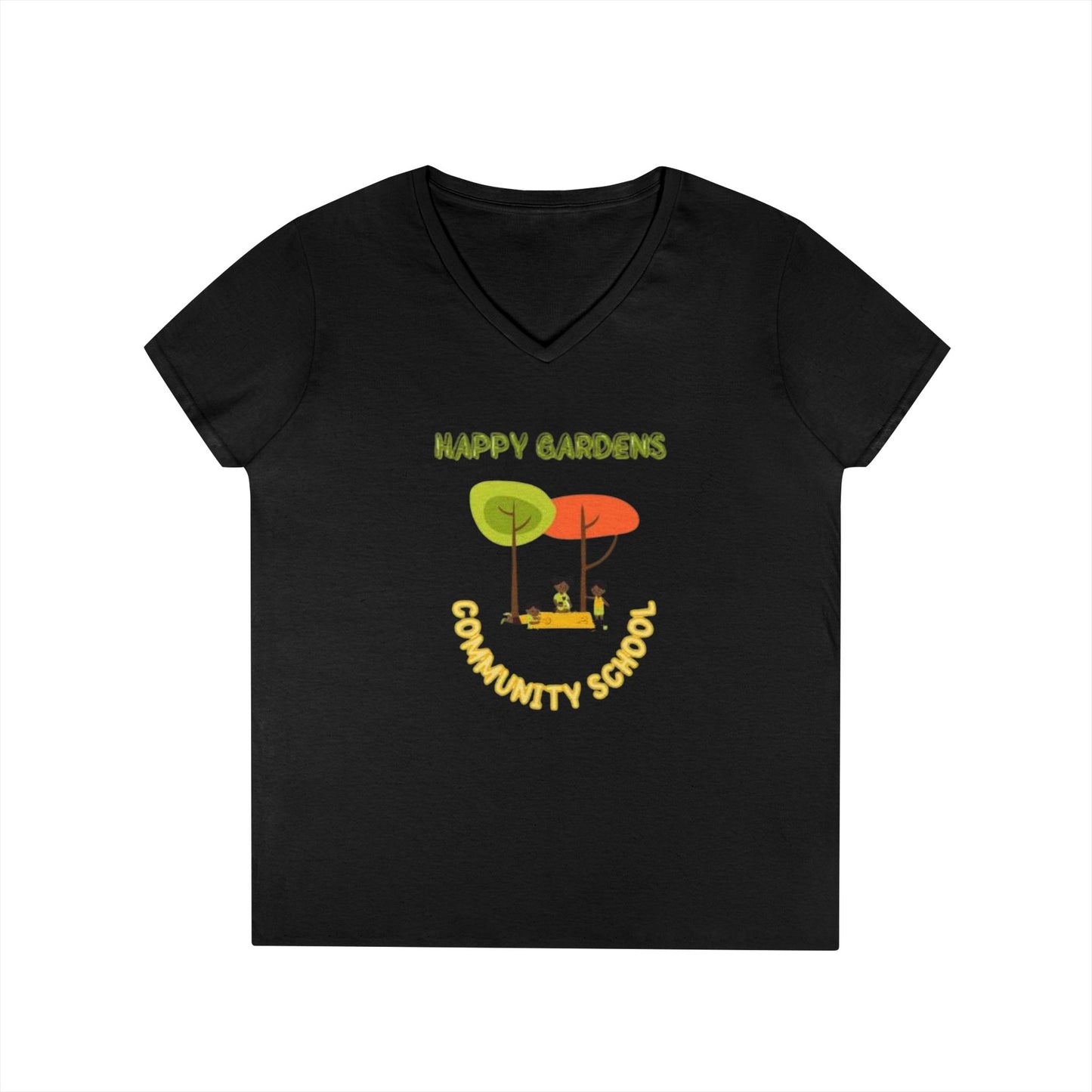 Happy Gardens Ladies' V-Neck T-Shirt