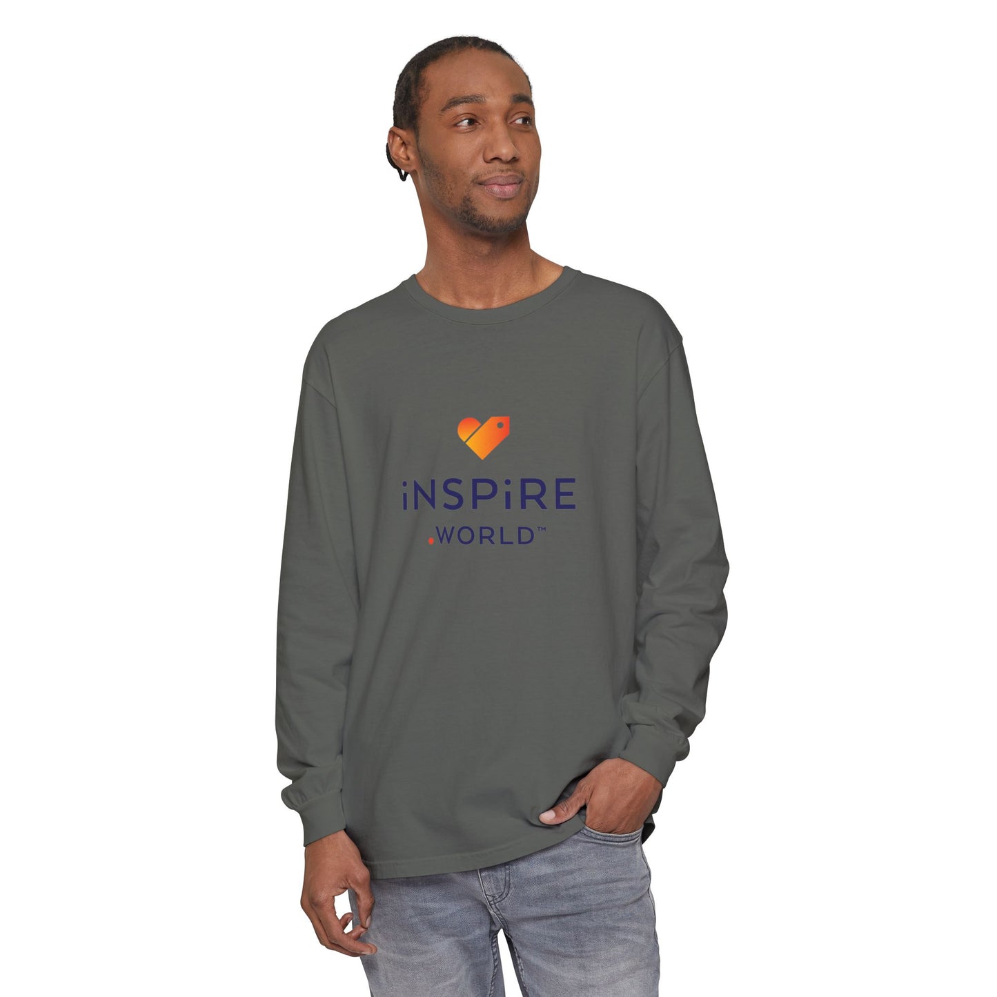 Inspire.World Unisex Garment-dyed Long Sleeve T-Shirt
