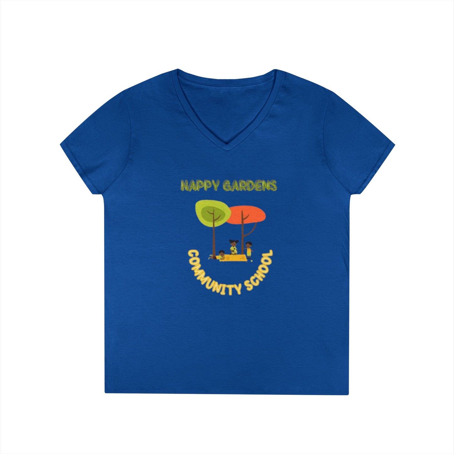 Happy Gardens Ladies' V-Neck T-Shirt