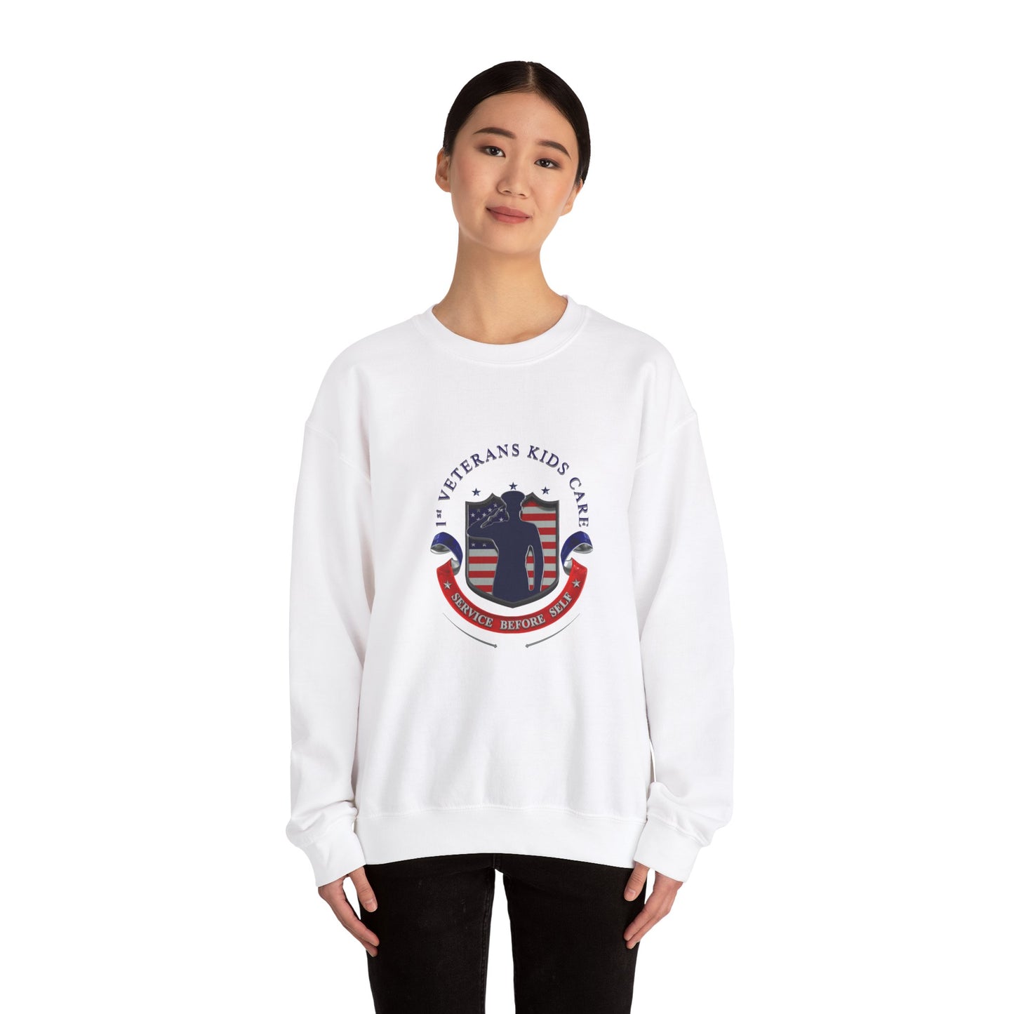 1st Veterans Kids Care Unisex Heavy Blend™ Crewneck Sweatshirt