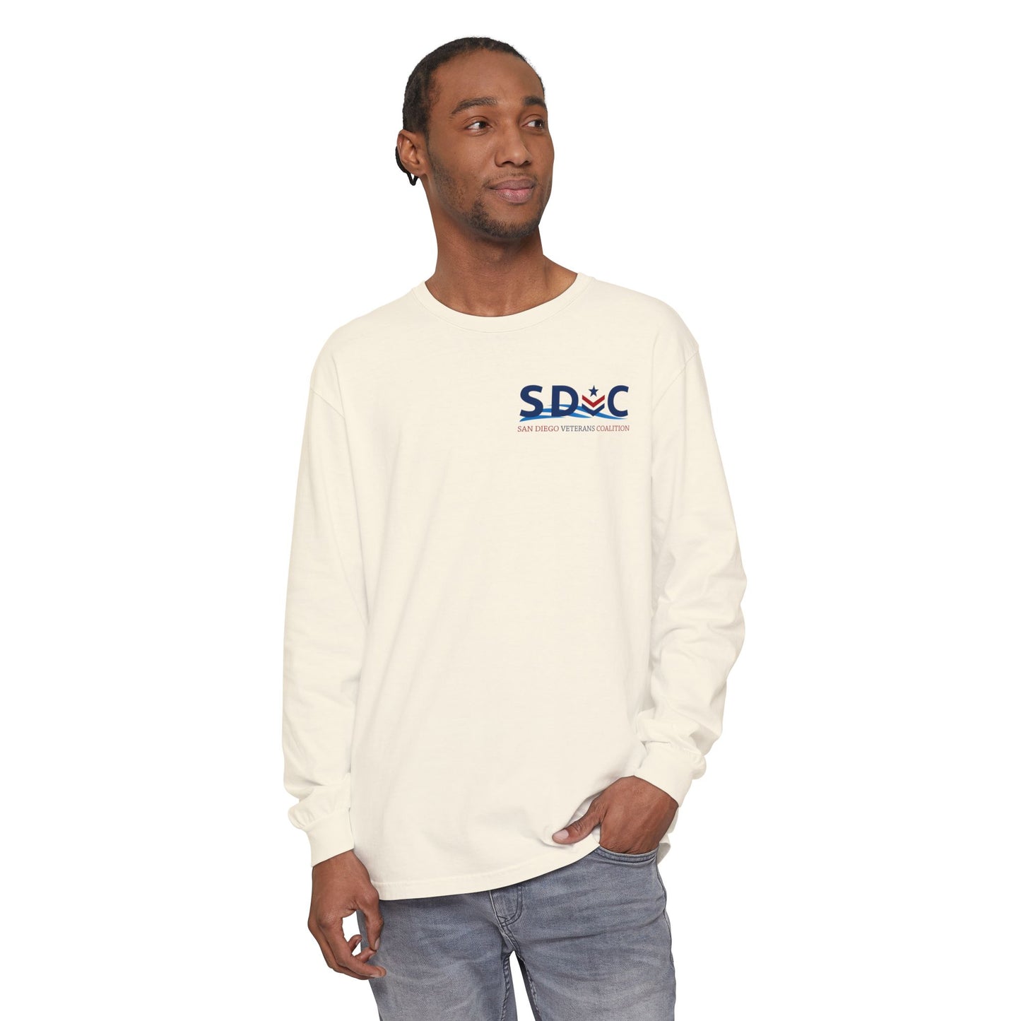 SDVC Unisex Garment-dyed Long Sleeve T-Shirt