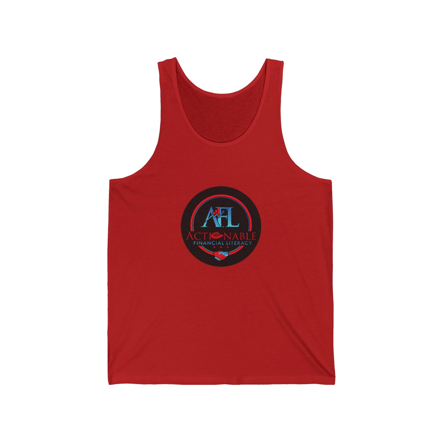 Actionable Financial Literacy Center Unisex Jersey Tank