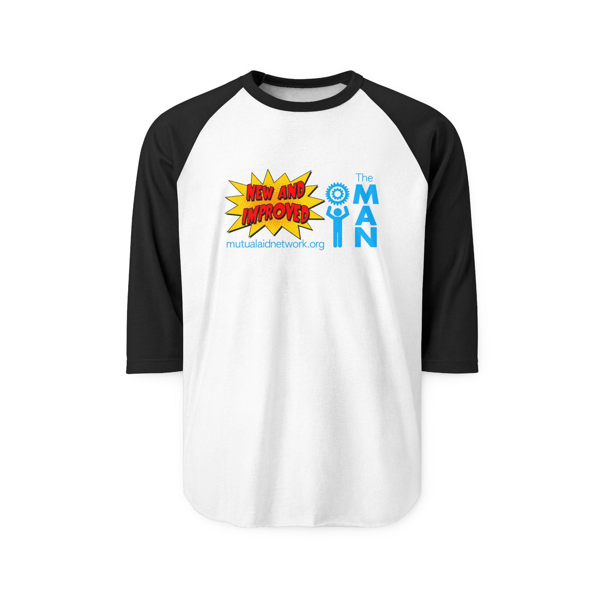 Mutual Aid Network - Unisex Three-Quarter Sleeve Raglan Shirt