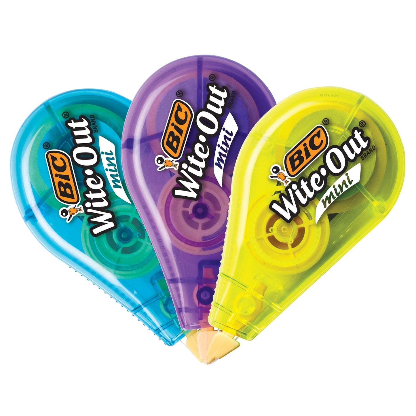 BIC Wite-Out Brand Mini White Correction Tape, 12-Pack for School Supplies