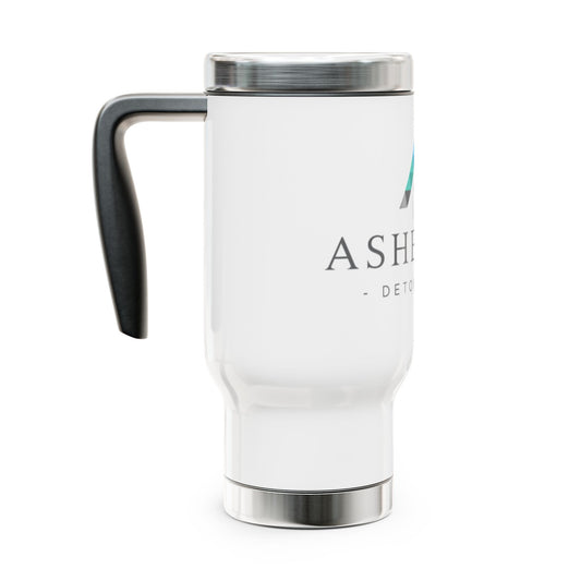 Asheville Detox Center Stainless Steel Travel Mug with Handle, 14oz
