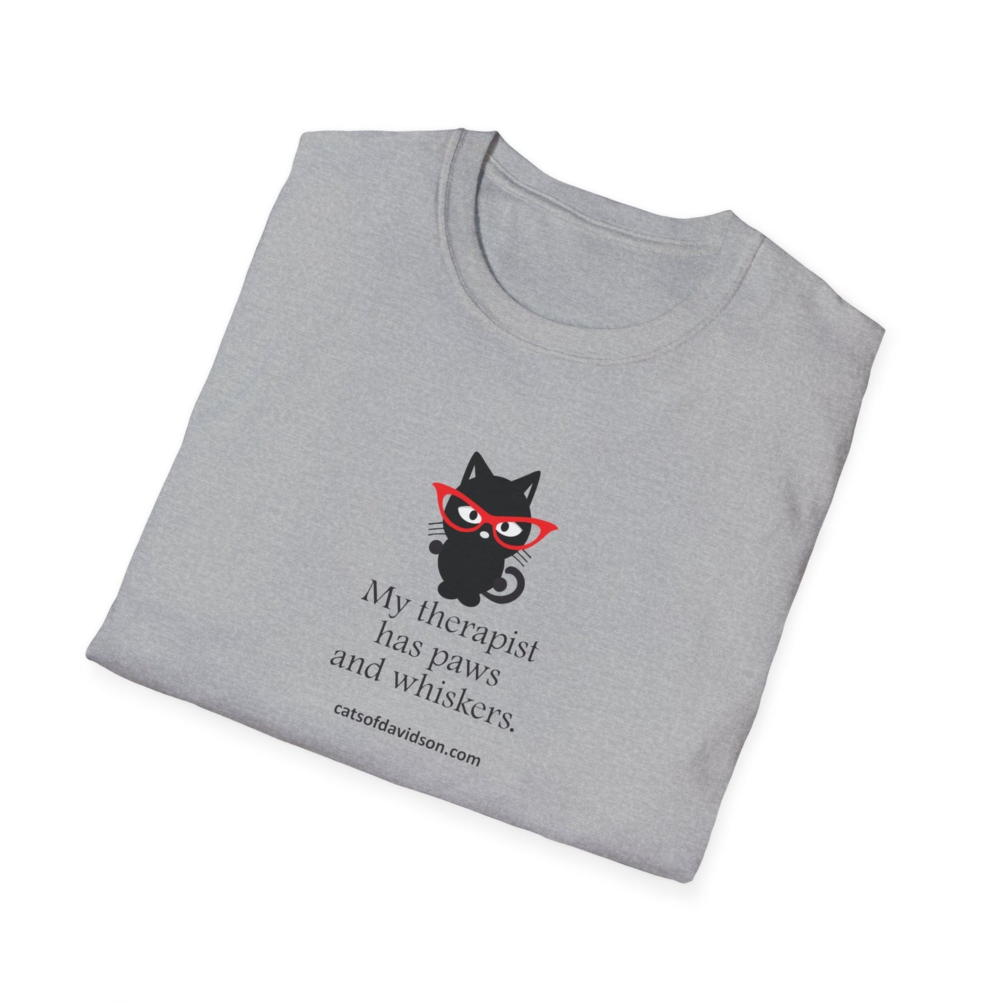 Cats of Davidson Unisex Softstyle T-Shirt - Cat Therapist