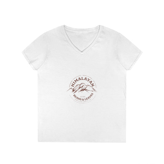 Himalayan Beans & Leaves Ladies' V-Neck T-Shirt