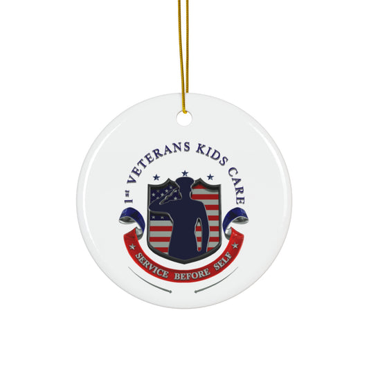 1st Veterans Kids Care Ceramic Ornament, 4 Shapes