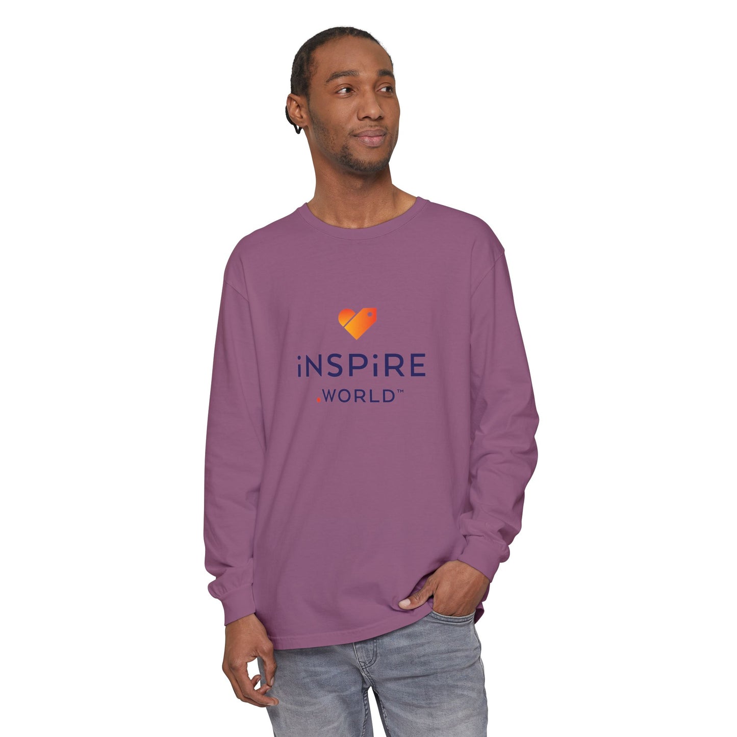 Inspire.World Unisex Garment-dyed Long Sleeve T-Shirt