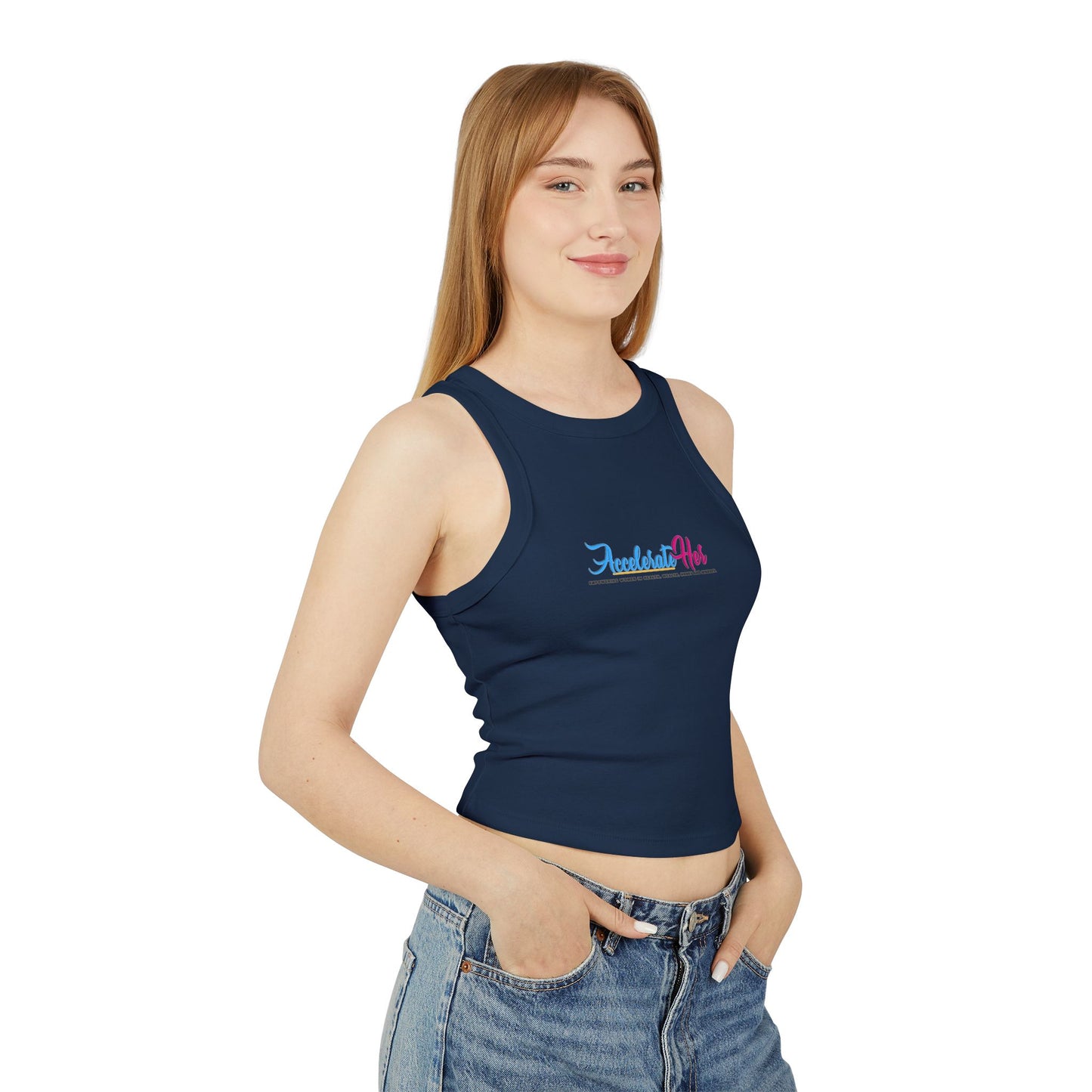 AccelerateHer Women's Micro Rib Racer Tank Top