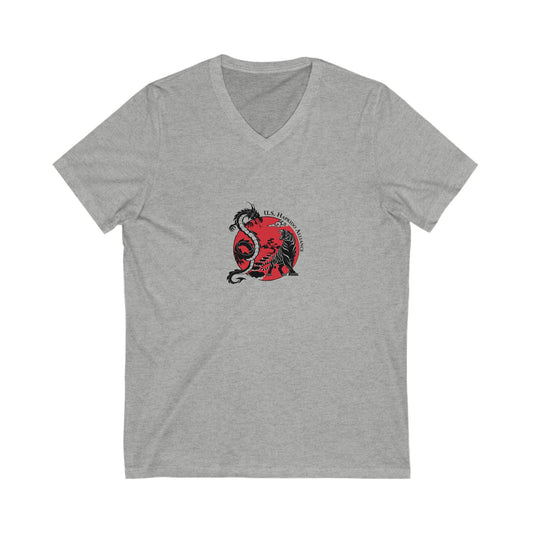 U.S. Hapkido Alliance Unisex Jersey Short Sleeve V-Neck Tee