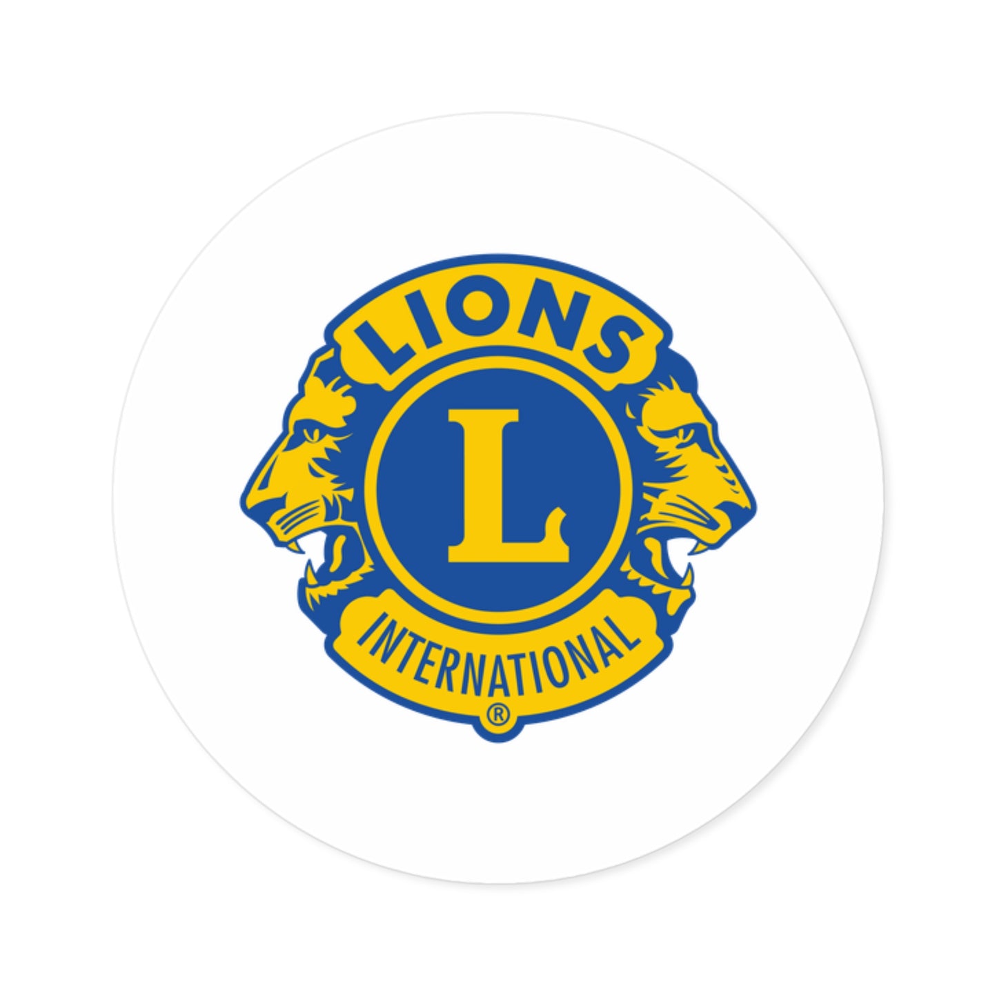 Lions Club International Round Stickers, Indoor\Outdoor