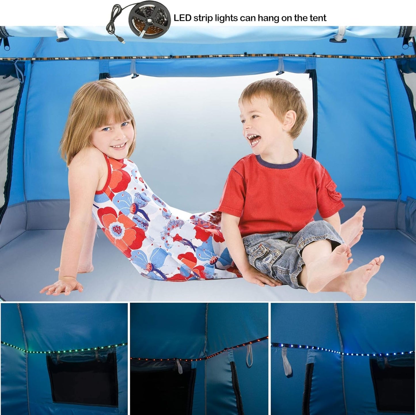 Tran sportable Kids Play Tent With Illuminated LED Features