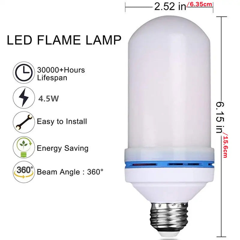 NNETM Twinkling Yuletide Flames: 4pc LED Christmas Light Bulb Set