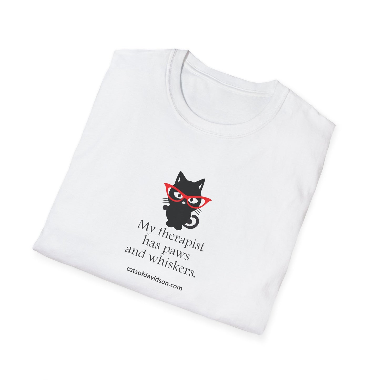 Cats of Davidson Unisex Softstyle T-Shirt - Cat Therapist