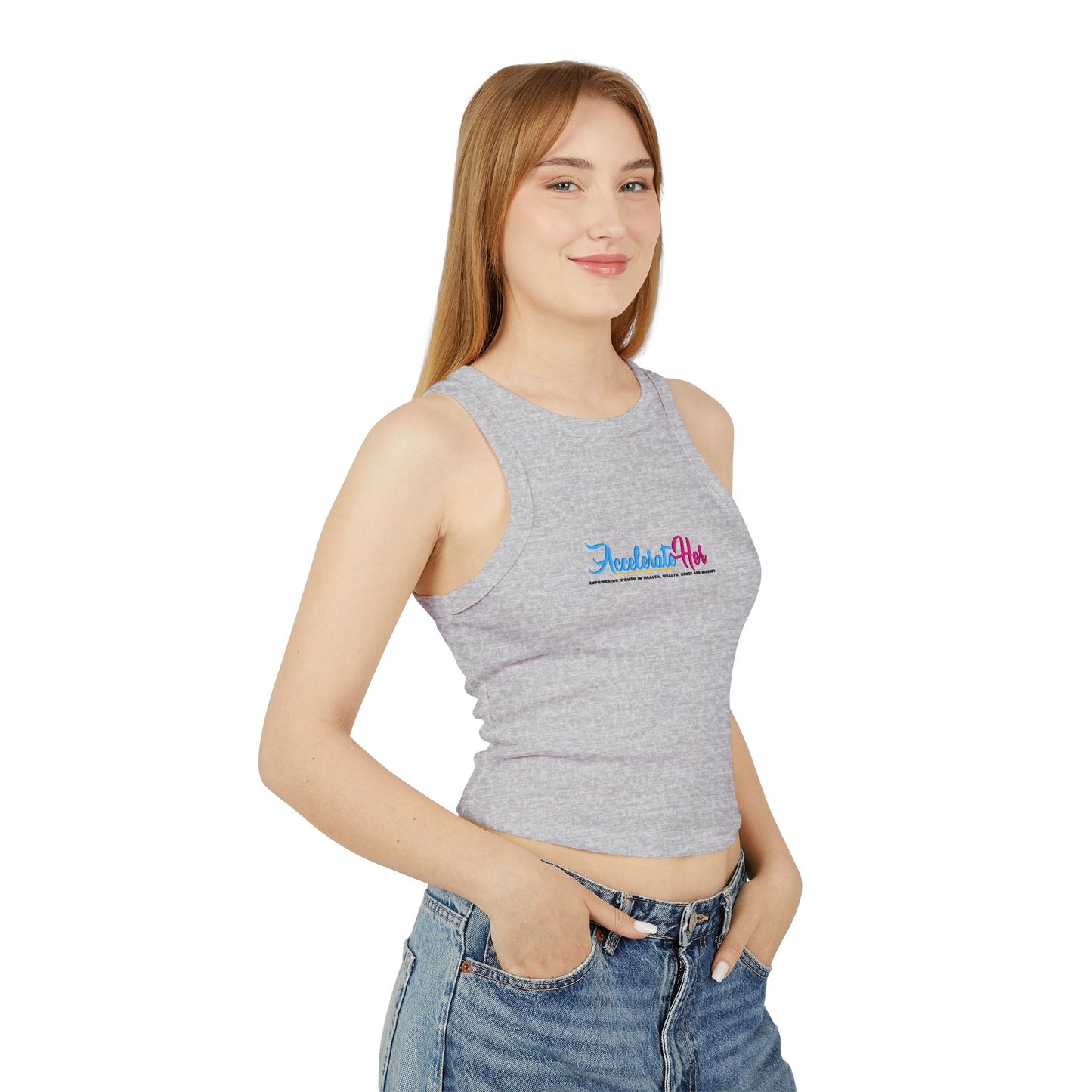 AccelerateHer Women's Micro Rib Racer Tank Top