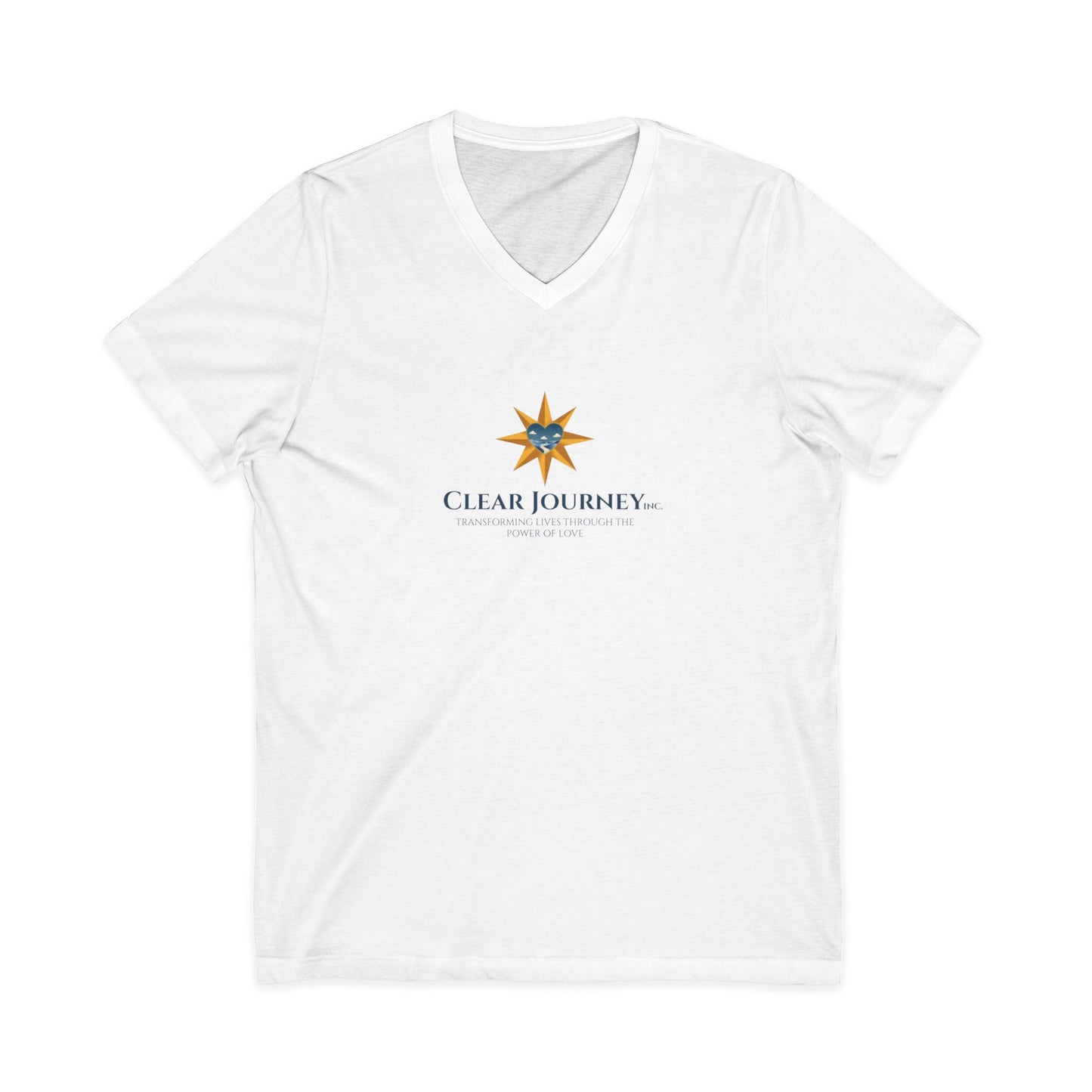 Clear Journey Unisex Jersey Short Sleeve V-Neck Tee