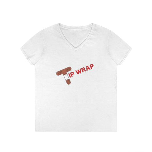 Wrap Your Tip Ladies' V-Neck T-Shirt