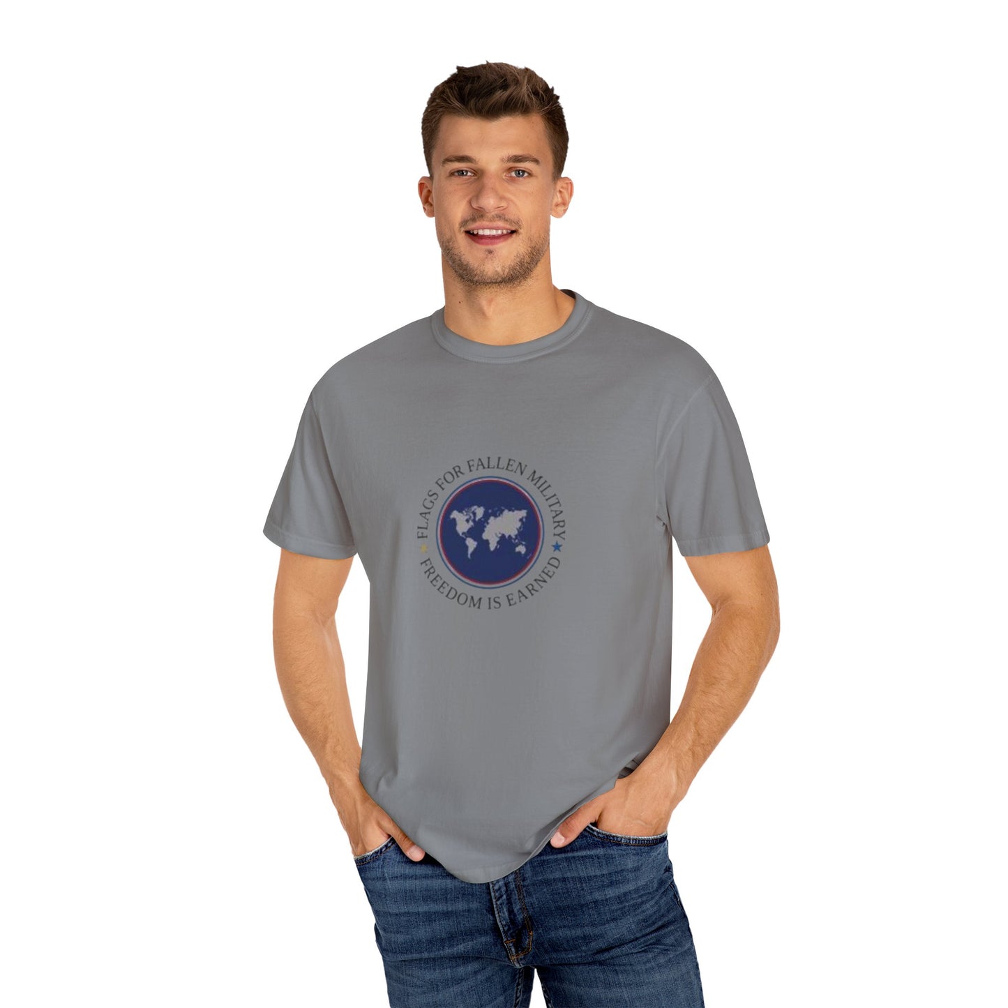 Flags for Fallen Military Unisex Garment-Dyed T-shirt