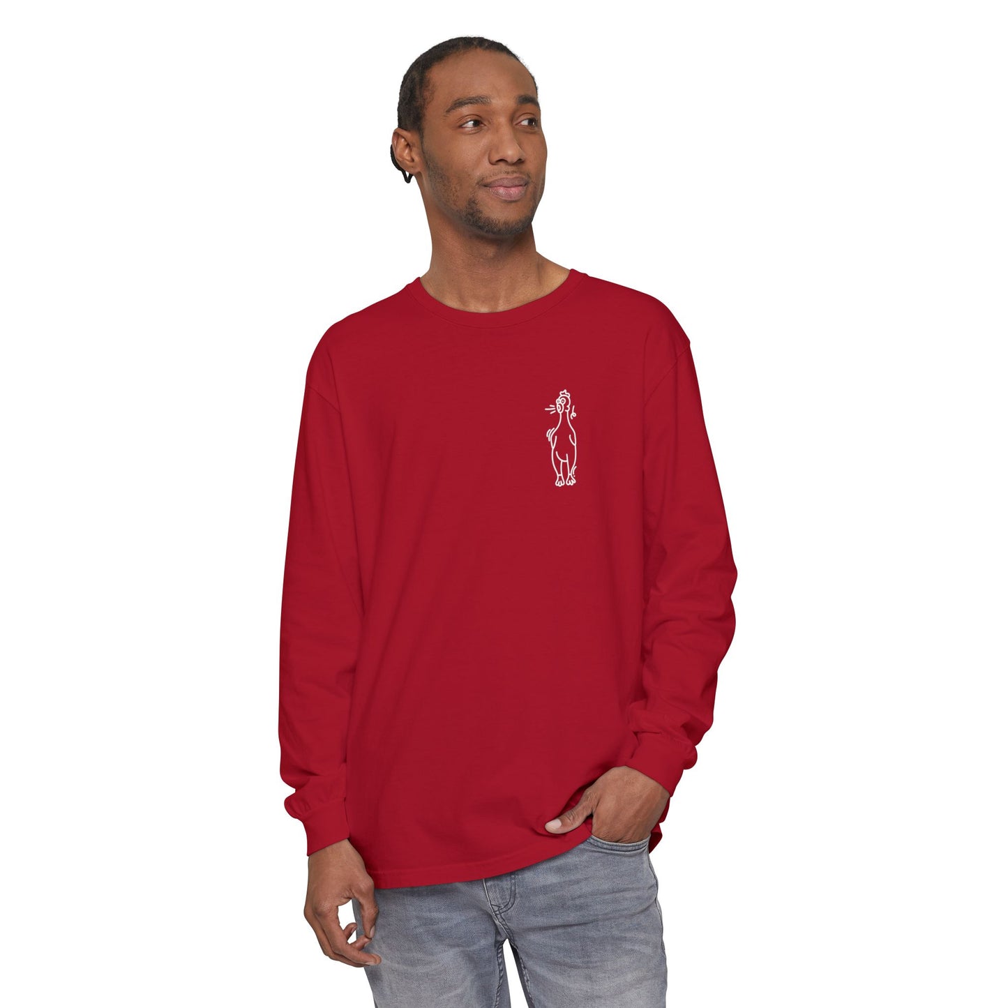 Westie Merch Unisex Garment-dyed Long Sleeve T-Shirt