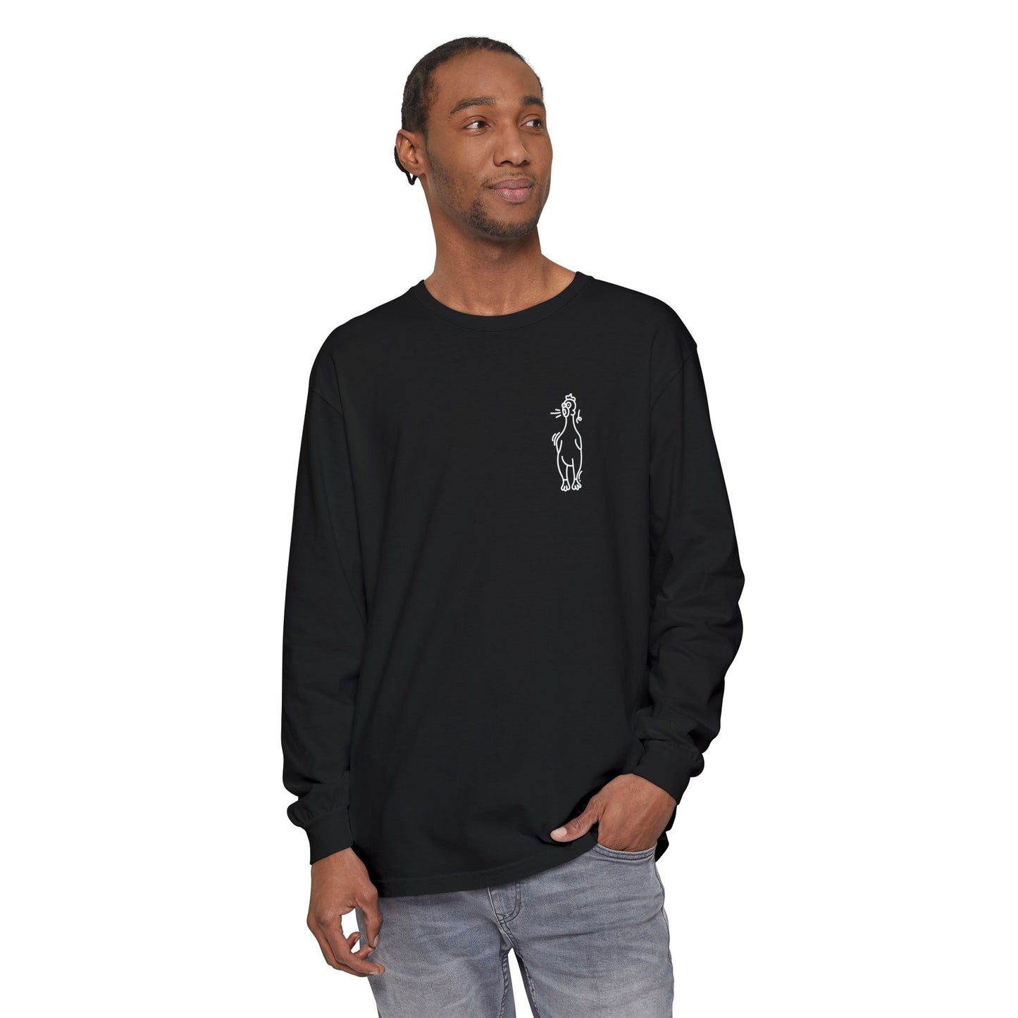 Westie Merch Unisex Garment-dyed Long Sleeve T-Shirt