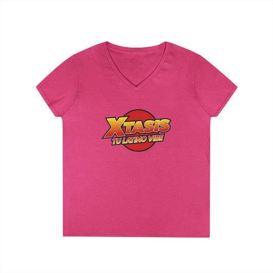 Radio Xtasis Ladies' V-Neck T-Shirt