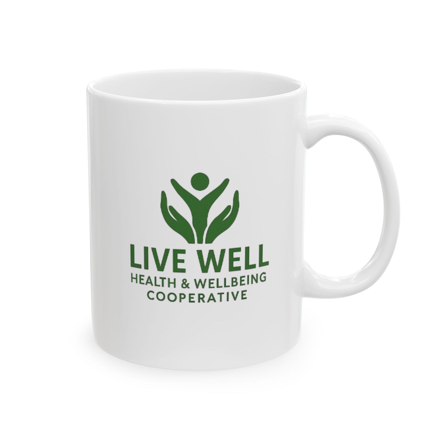 Live Well Cooperative Ceramic Mug, (11oz, 15oz)