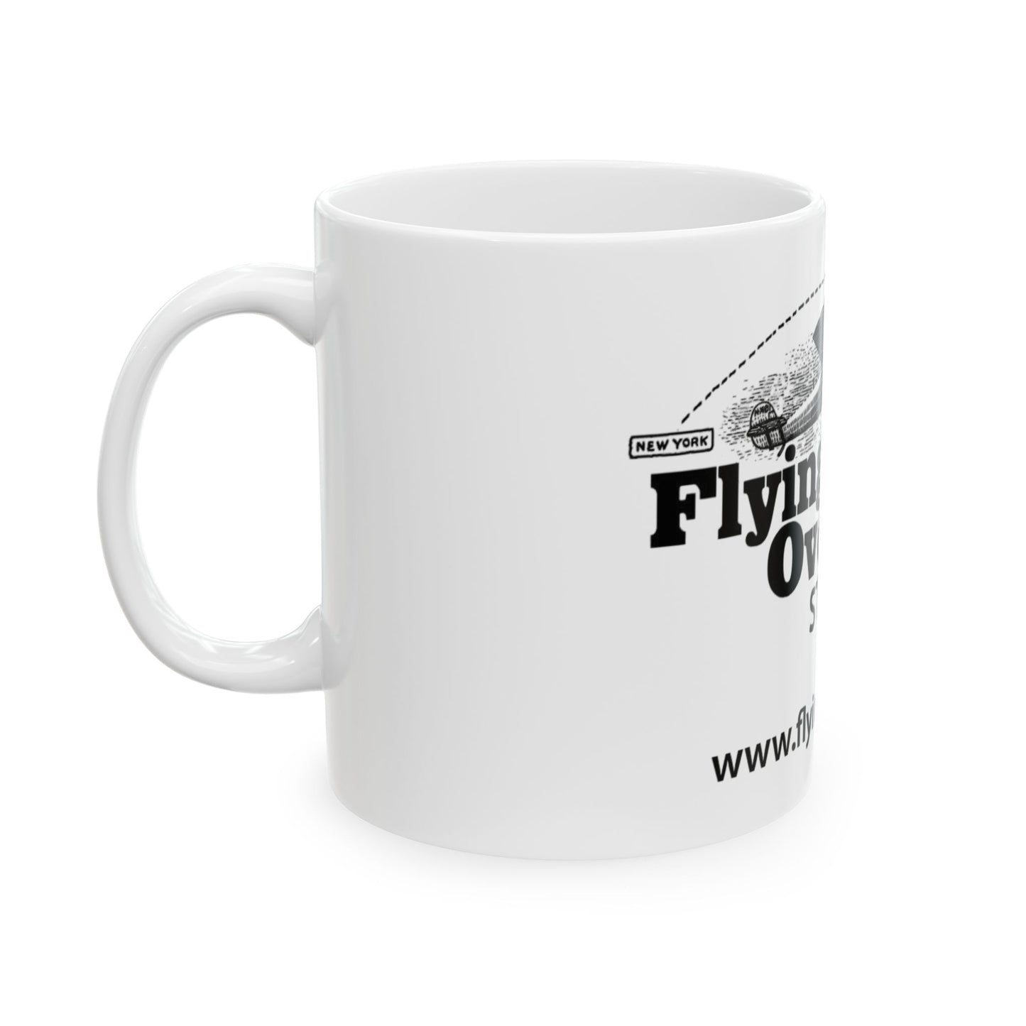 Flying Over Time Ceramic Mug, (11oz, 15oz)