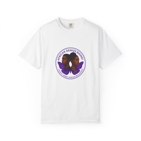 African Genius Rising Unisex Garment-Dyed T-shirt