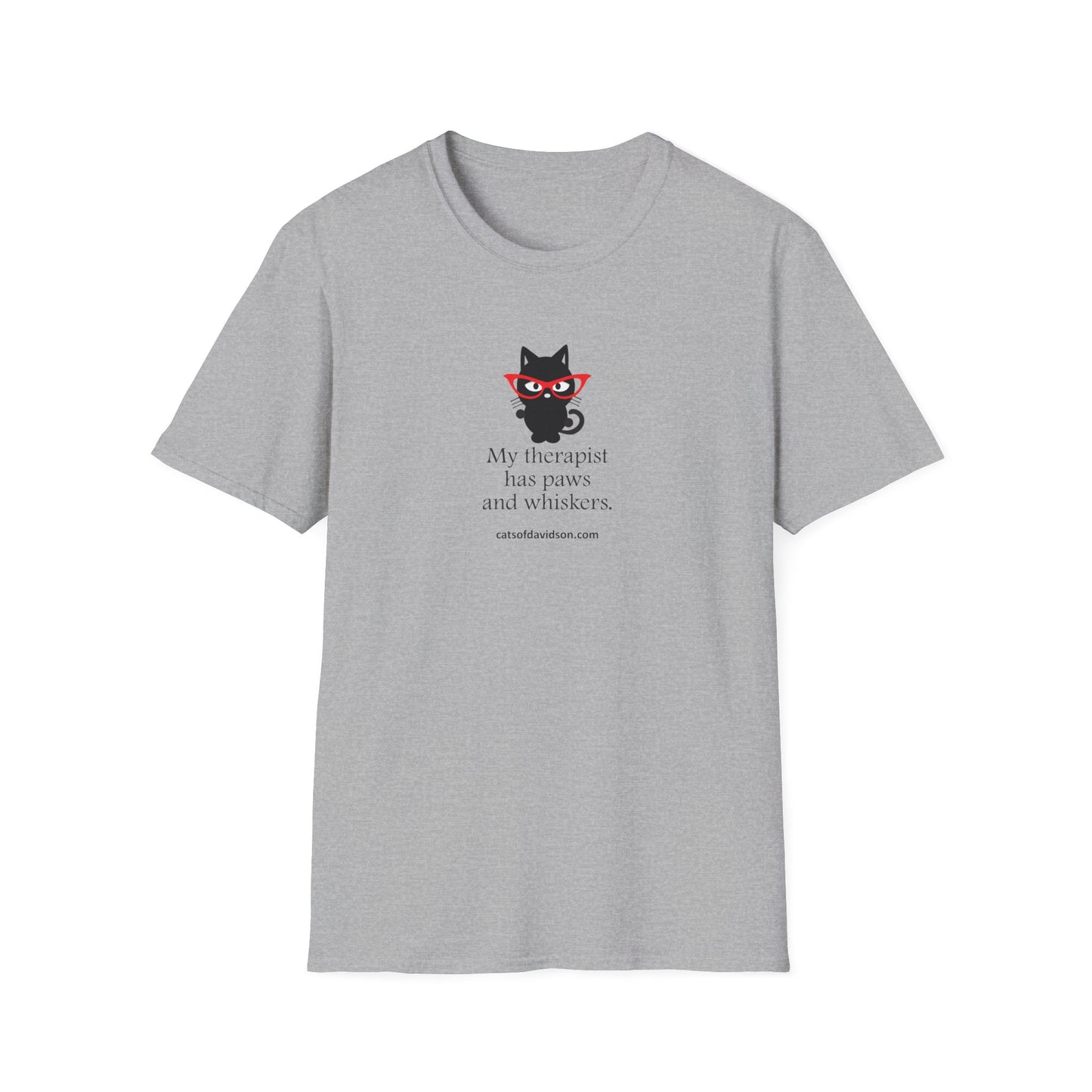 Cats of Davidson Unisex Softstyle T-Shirt - Cat Therapist