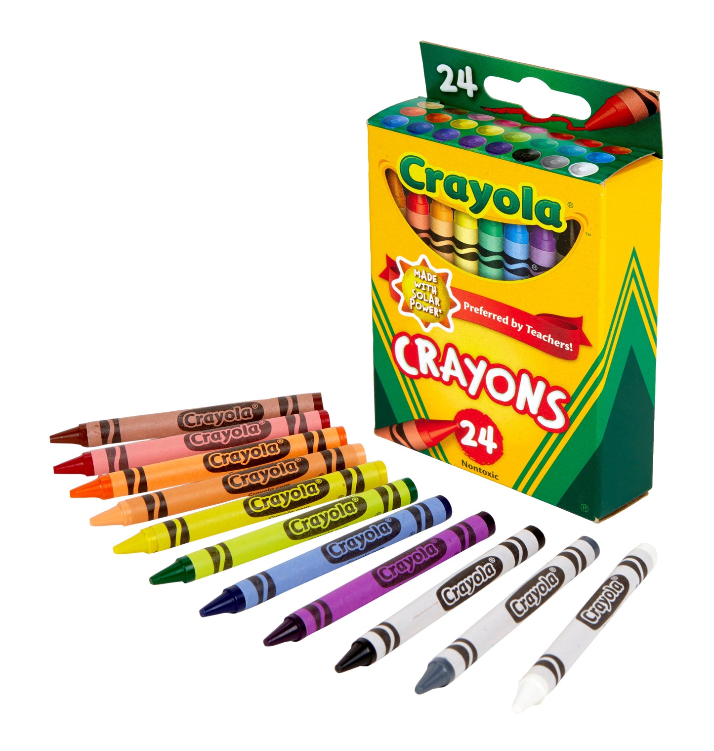 Crayons Bulk (24 Packs of 24), Valentines Day Party Supplies, Classic Colors, 3+