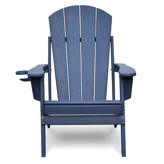 Folding Adirondack Chair Weather Resistant, Outdoor HDPE Lawn Chair