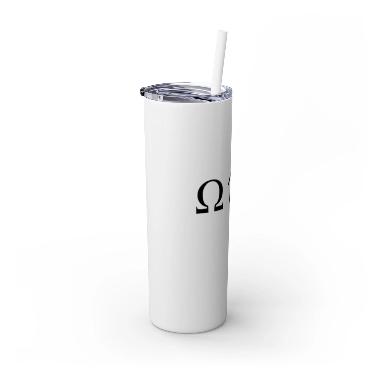 Greek Life Skinny Tumbler with Straw, 20oz