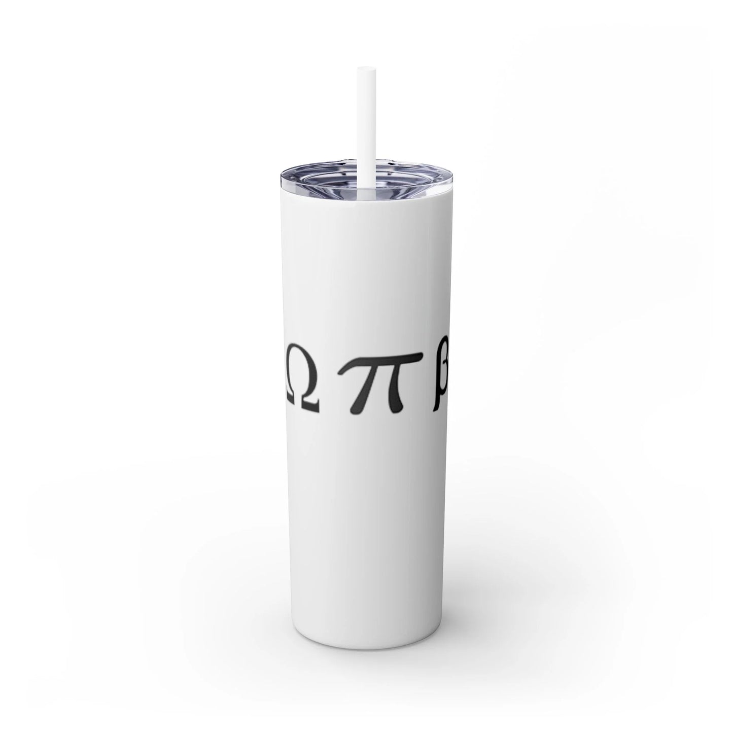 Greek Life Skinny Tumbler with Straw, 20oz