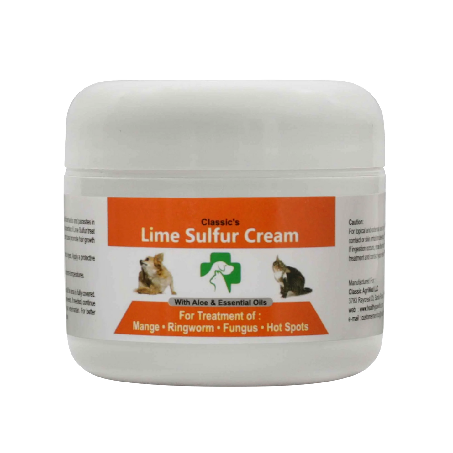 Lime Sulfur Pet Skin Cream - Pet Care and Veterinary Treatment for Itchy and Dry Skin - Safe Solution for Dog;  Cat;  Puppy;  Kitten;  Horse…