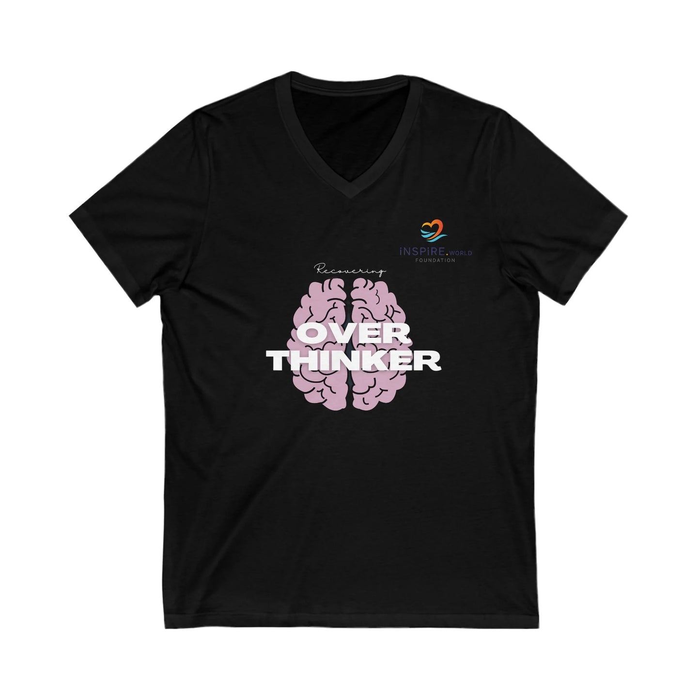 Over Thinker Unisex Jersey Short Sleeve V-Neck Tee