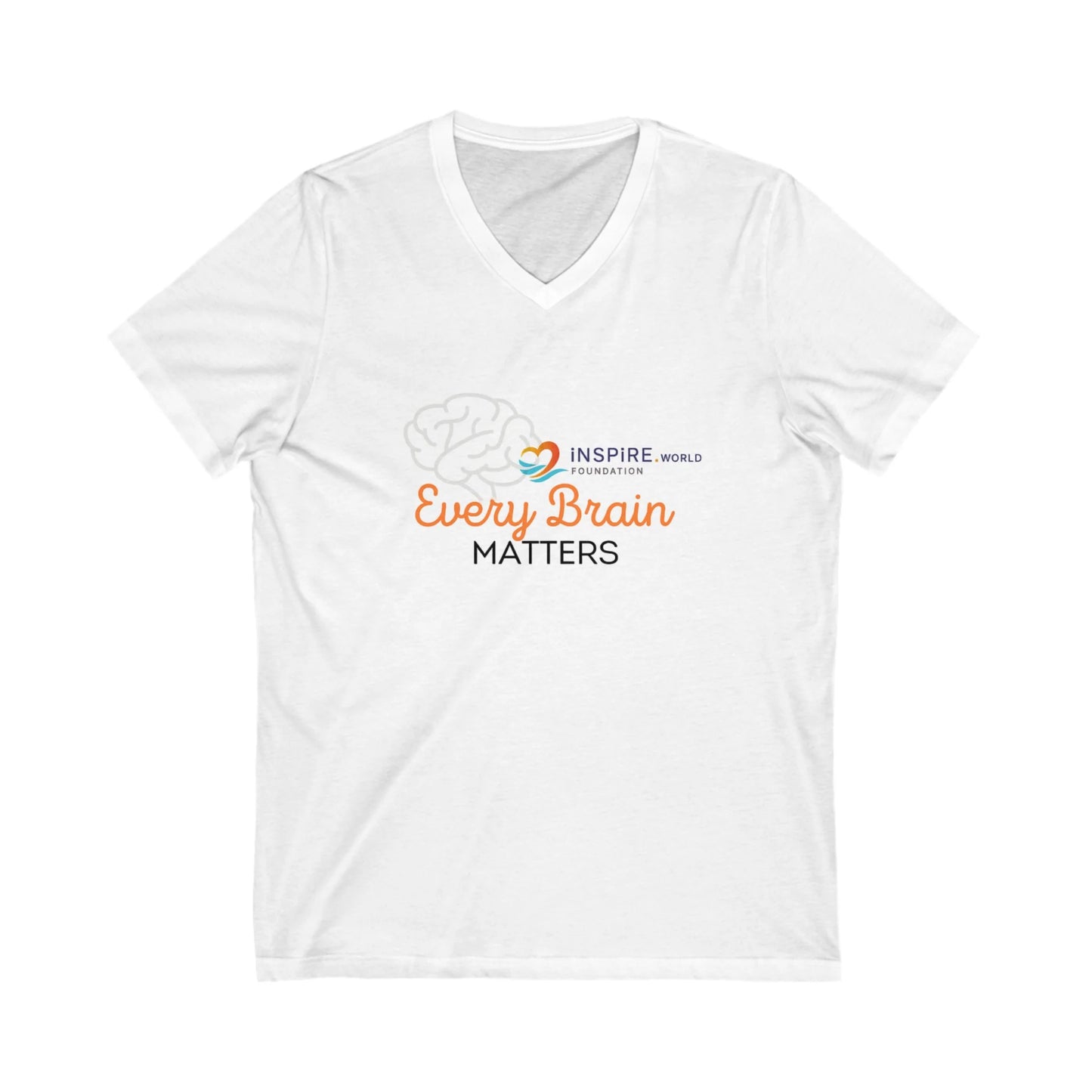 Every Brain Unisex Jersey Short Sleeve V-Neck Tee